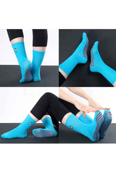 Lazen Șosete de yoga Pilates pentru femei, cu broderie cu figuri de animale -...