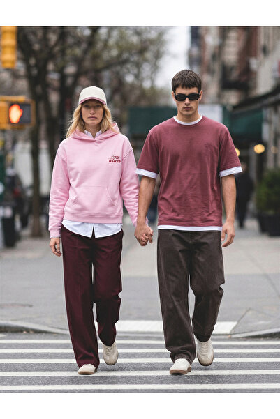 Koton Pantaloni din material textil cu picioare largi, cu detaliu de pliuri, ...