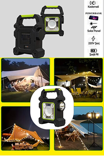 Rabelix Online Marketing Güneş Enerjili ve Usb Şarj Edilebilir 3 Modlu Karava...