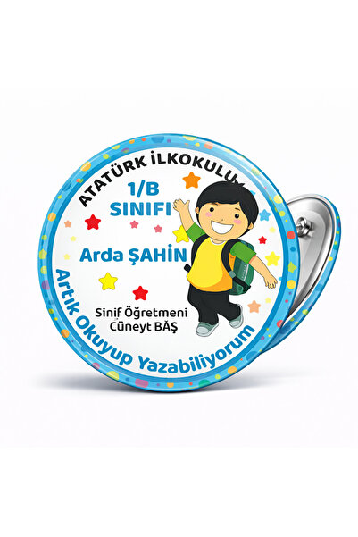 okulyolum Artık Okuyup Yazabiliyorum İsimli Başarı Rozeti 44 mm - 20 adet