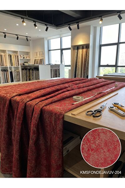 LEVENT ÖZEL Jakar Desenli Dokuma Fon Perdelik Kumaş 100en300boy