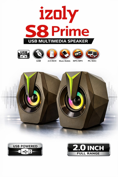 IZOLY S8 Prime Usb Multimedia Speaker