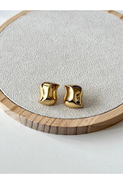 Charmist 14K Çelik Üzeri Altın Kaplama Basic Küpe