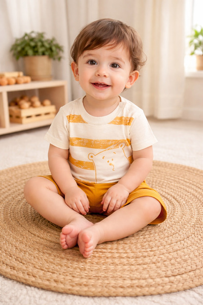 GMG Baby مجموعة تي شيرت شورت من Hardalbear مكونة من قطعتين