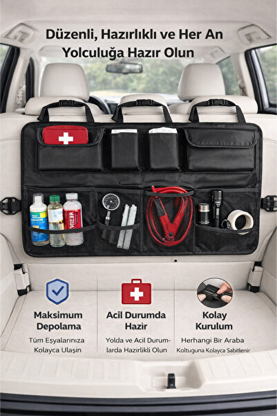 Arfseb Araç İçi Çok Cepli Ve Oto Koltuk Arkası Ve Bagaj Organizeri 85x45cm