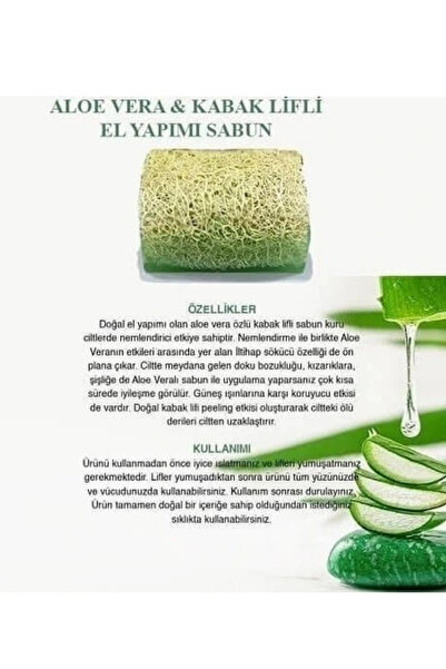 mardine dair herşey Aloe Vera Kabak Lifli Sabun