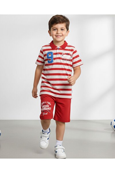 VOY KİDS BĂIAT DE VARĂ CU GULER POLO CU DUNGI 6-7-8-9-10 ANI COSTUME ELEGANTE...