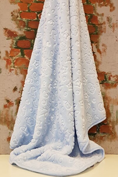 Özdilek بطانية أطفال من إمبوس - أزرق - النمط متوفر في المخزون