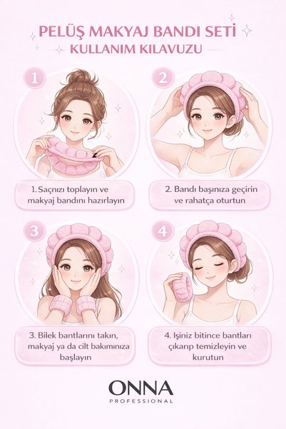 Sibelon Plush Makeup Headband |   Hair Crown - Spa Set – Ultra Soft
