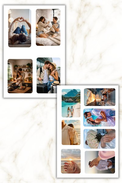 birikiyedi Love Dream/Creation Board -Dream Board Sticker Set 2 Sheets 15 Pieces-Agenda-Journal-Manifest