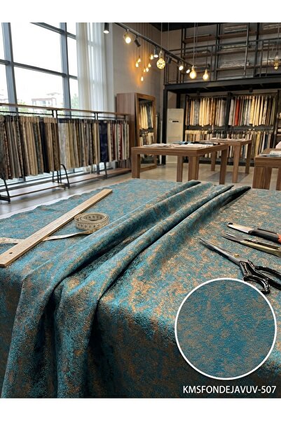 LEVENT ÖZEL Jakar Desenli Dokuma Fon Perdelik Kumaş 100x300