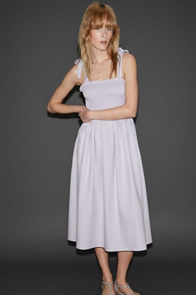 HAKKE Gipe Detaylı Askılı ELBİSE