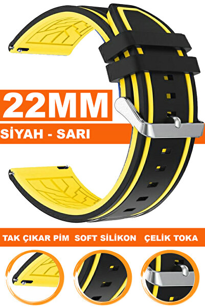 COBRA 22mm Fossil-Welder-Casio-Seiko-Omega-Armani Saat Uyumlu Silikon Saat Ko...