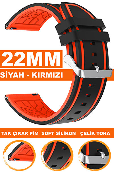 COBRA 22mm Fossil-Welder-Casio-Seiko-Omega-Armani Saat Uyumlu Silikon Saat Ko...