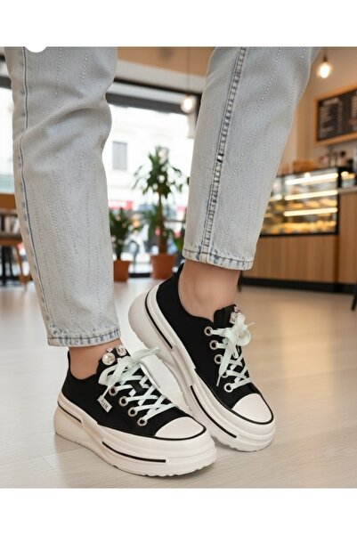 Guja Жіночі 25Y389 Чорно-білі ортопедичні кросівки з товстою підошвою, прикра...