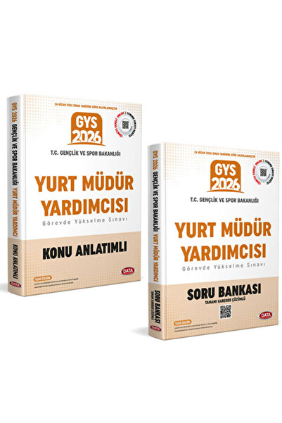 Data Yayınları 2026 GYS Gençlik ve Spor Bakanlığı YURT MÜDÜR YARDIMCISI Görev...