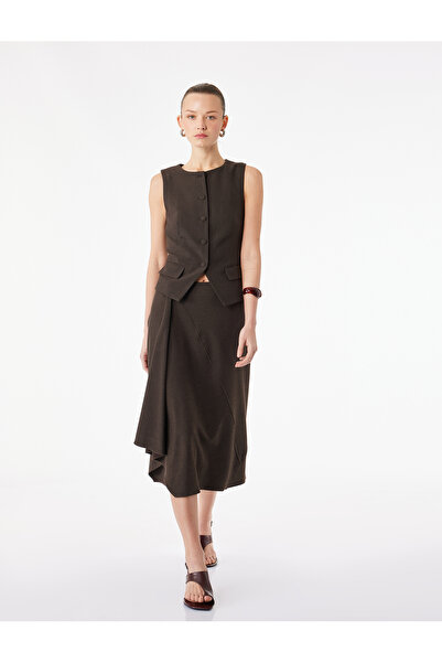 Koton Fusta midi cu croială asimetrică și potrivire confortabilă