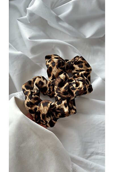 YOYYO Scrunchie din satin cu imprimeu leopard pentru femei - Scrunchie moale ...