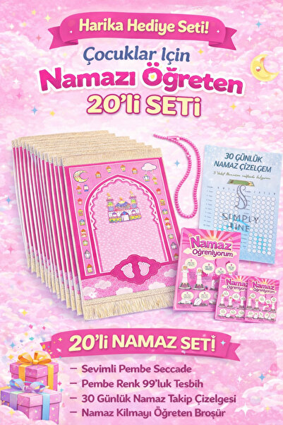 simply line Namaz öğreniyorum broşürü ve çizelgesi tesbih erkek kız çocuk sec...