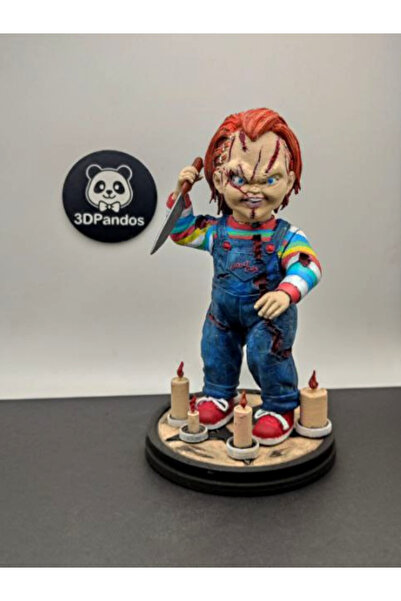 3D Chucky - Child's Play Korku Filmi Figürü - 17cm - Premium Versiyon - Hediy...