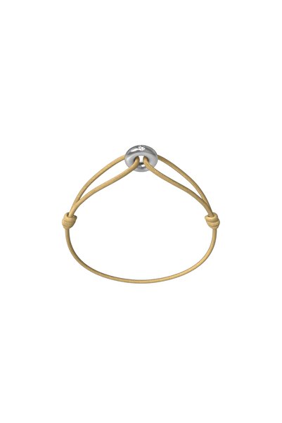Wecord London Mini Silver Soho Diamond Cord Bracelet