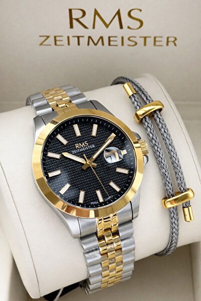 RMS Romanson Steel Cord 2 Years Guarantee Non Tarnish Colorfast 5 Atm Men's G...