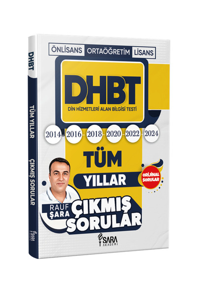 Şara Akademi 2026 DHBT Çıkmış Sorular Tüm Yıllar - Rauf Şara