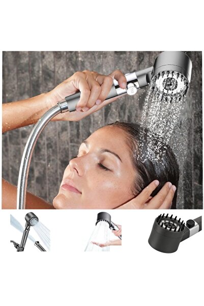 OEM Cap de dus portabil cu presiune mare si filtru, 3 moduri de pulverizare, ...