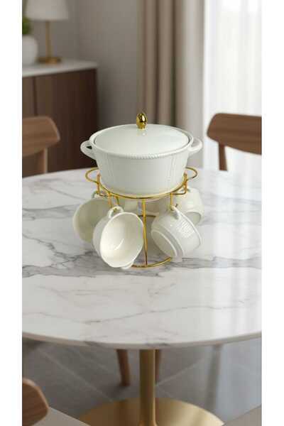 Generic طقم وعاء شوربة مع زبديات أوعية تقديم