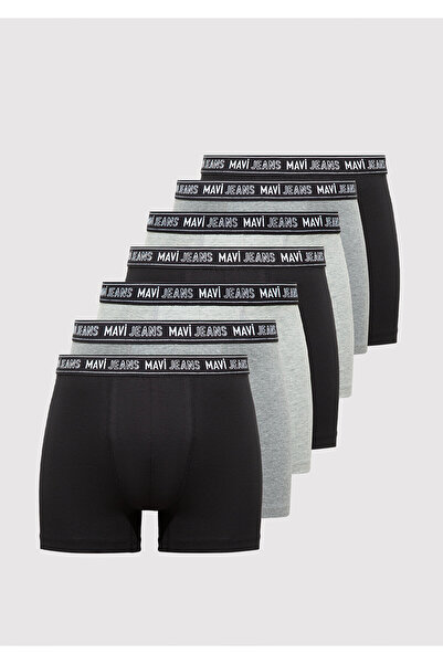 Mavi 7li Siyah Basic Boxer 0912288-900