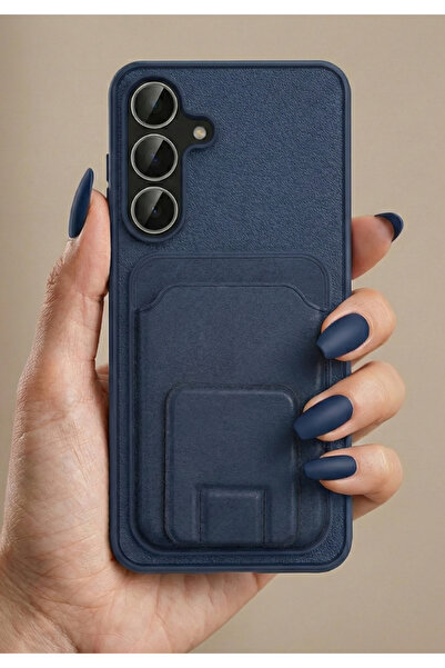 Rivor حافظة متوافقة مع جالاكسي S25 FE مع حامل كاميرا وحامل بطاقات، مظهر جلدي،...