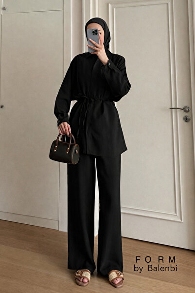 Balenbi Robası Sewing Detailed Hijab Women's Oversize Tnsel Set 1174 – Form S...