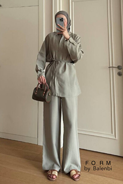 Balenbi Robası Sewing Detailed Hijab Women's Oversize Tnsel Set 1174 – Form S...