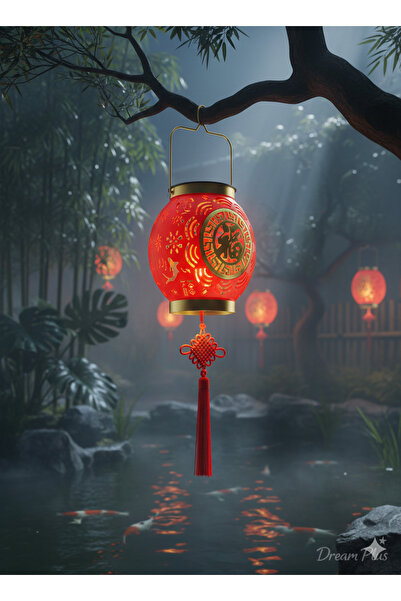 Dream Plus Geleneksel Çin Şans Ve Mutluluk Topu Dekoratif Çin Topu Solar Bahç...