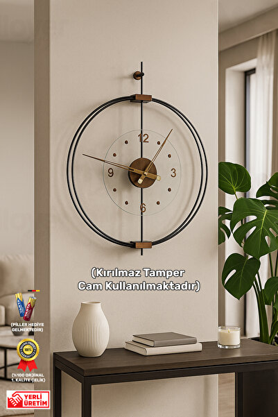 Wallover Design Büyük Boy Rosa Siyah/Ceviz Premium - KIRILMAZ CAMLI Özel Quar...