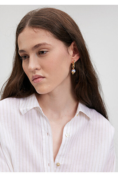 Mavi Gold Color Bead Detailed Earrings -1912499-34961