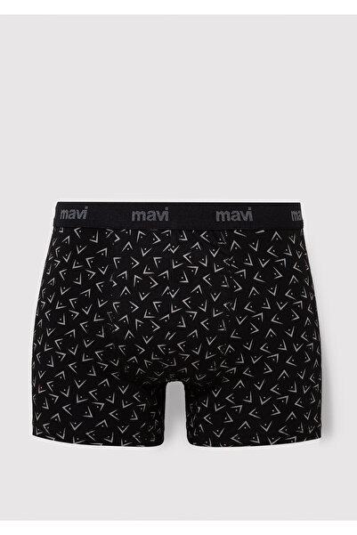 Mavi Baskılı Siyah Boxer 0911049-900