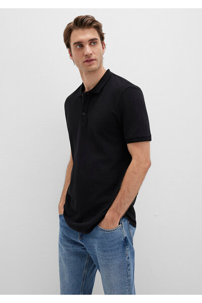 Mavi Černé polo tričko Slim Fit / úzký střih 064946-21842