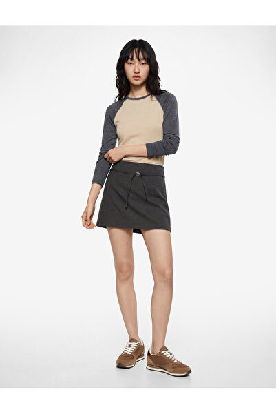 Koton Viskon Kemer Detaylı Mini Şort Etek