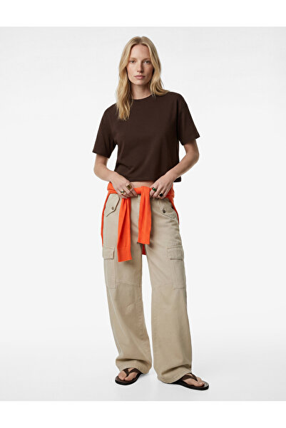 Koton Μπλουζάκι με κοντό μανίκι από ύφασμα Modal