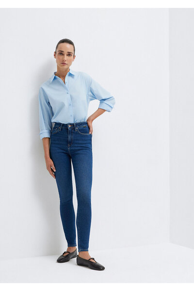 Mavi Serenay Gold Shape Dark Jean Trousers 100980-33687