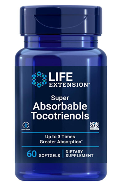 Life Extension Supplements, Super Absorbable Tocotrienols, Vitamin E as D-Alp...
