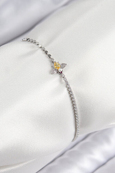 Skygo Brass Zircon Stone Bee Model Crush Chain Silver Color Women's Bracelet ...