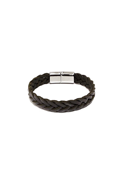 HER ŞEY NOTA www.herseynota.com Sand Warrior Brown Braided Genuine Leather Me...