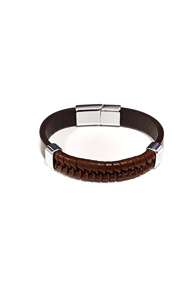 HER ŞEY NOTA www.herseynota.com Orbit Brown Genuine Leather Magnetic Steel Me...