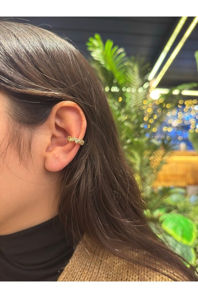 Vip Altın Kaplama Taşlı Ear Cuff