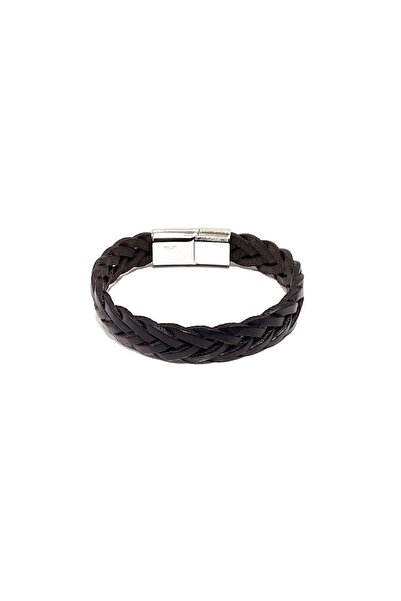 HER ŞEY NOTA www.herseynota.com Sand Warrior Black Braided Genuine Leather Me...