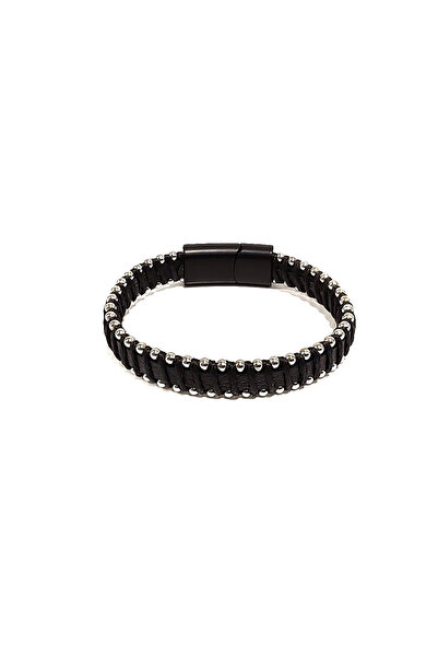 Herşey Nota سوار رجالي من الجلد الطبيعي باللون الأسود من أورمان شيلد |   تصمي...