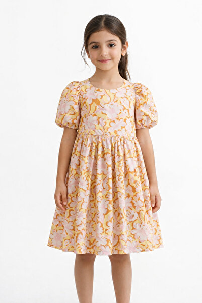 Gingersnaps Girls' Floral Short Sleeve Dress