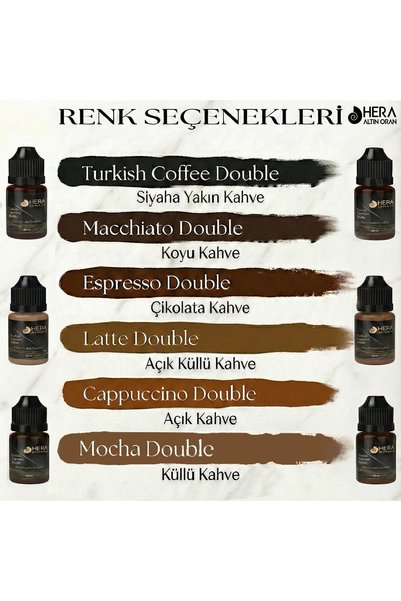 Hera Altın Oran 6Adet 5ml Kalıcı Makyaj , Microblading ve Pudralama Boyası